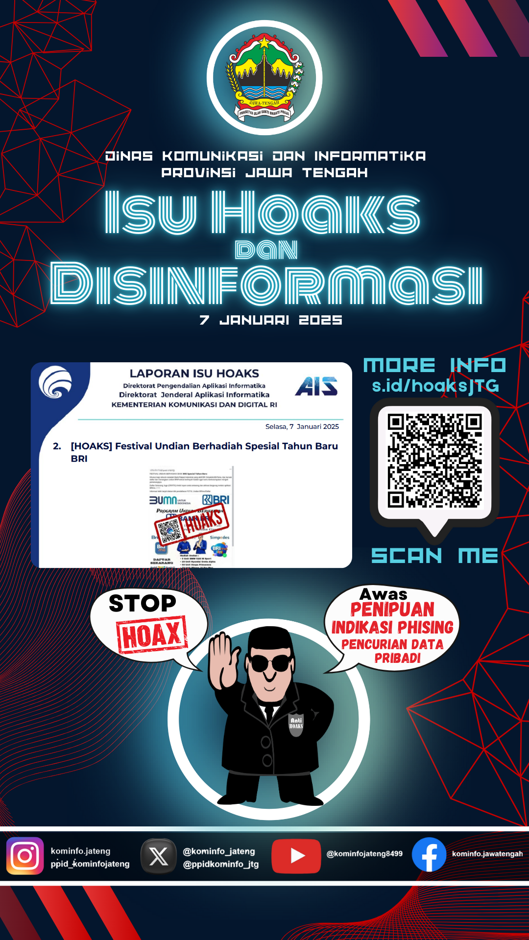 Isu Hoaks dan Disinformasi 7 Januari 2025 Grafis