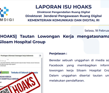 Isu Hoaks 18 februari 2025