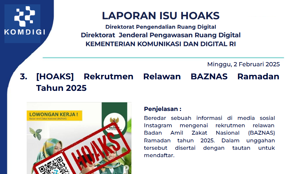 Isu Hoaks 2 februari 2025