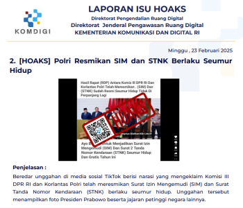 Isu Hoaks 23 februari 2025