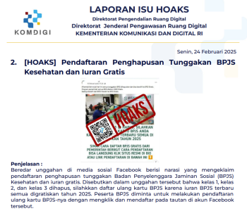 Isu Hoaks 24 februari 2025
