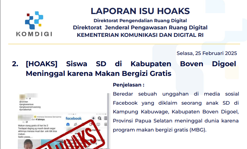 Isu Hoaks 25 februari 2025