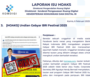Isu Hoaks 6 februari 2025