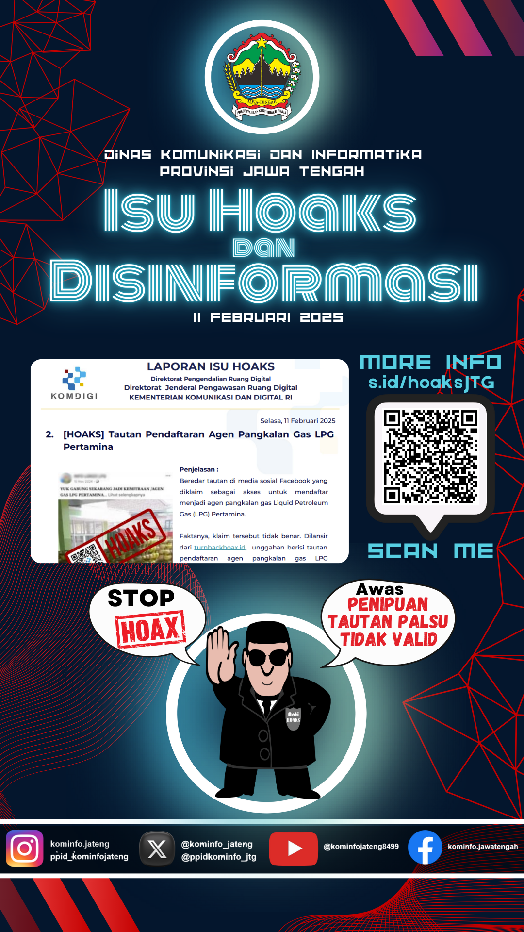 Isu Hoaks dan Disinformasi 11 Februari 2025 Grafis