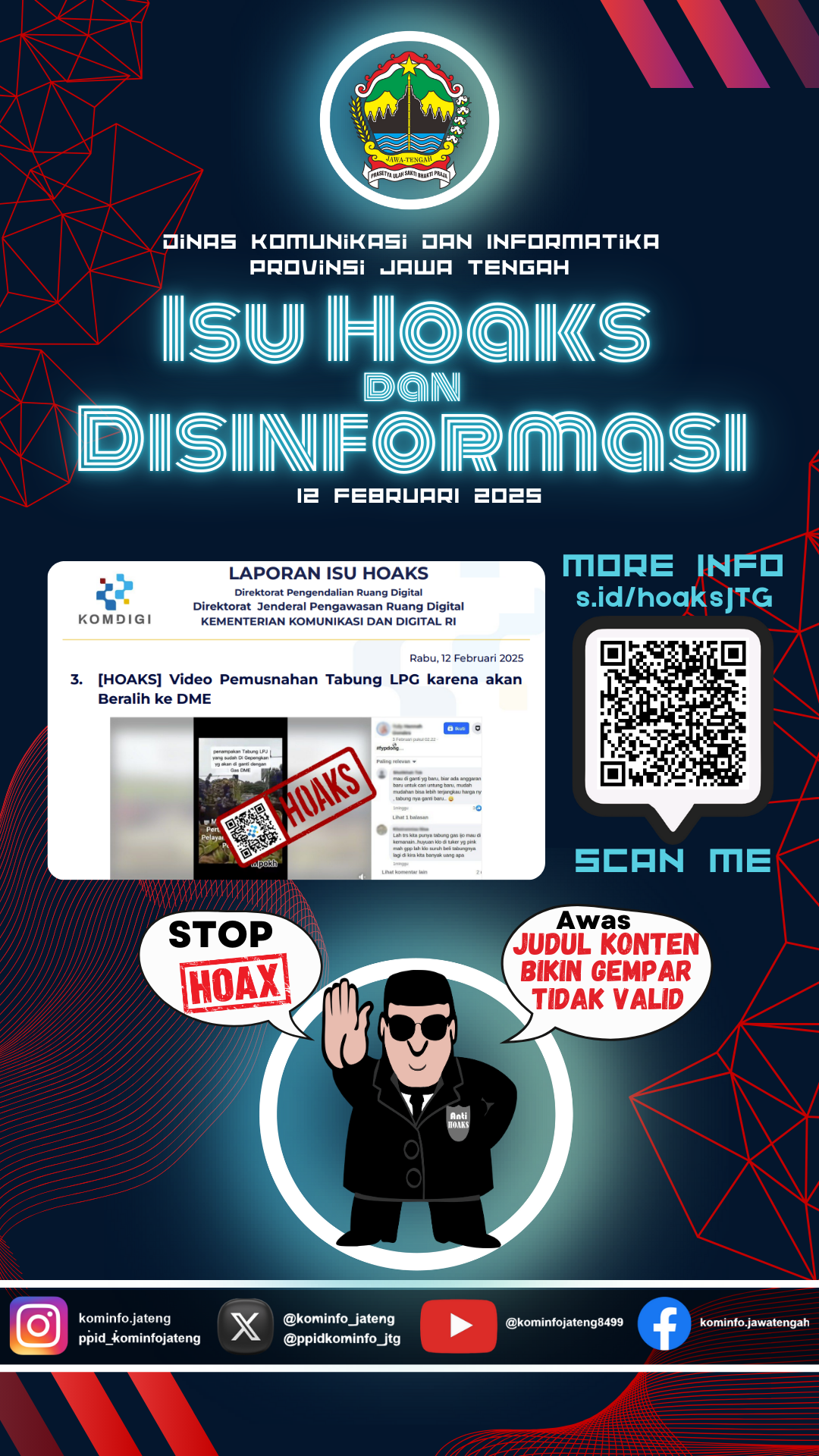 Isu Hoaks dan Disinformasi 12 Februari 2025 Grafis