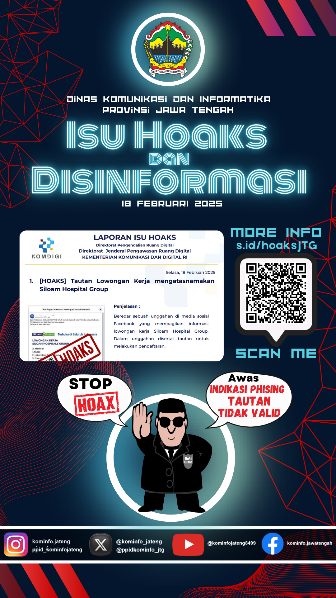 Isu Hoaks dan Disinformasi 18 Februari 2025 Grafis