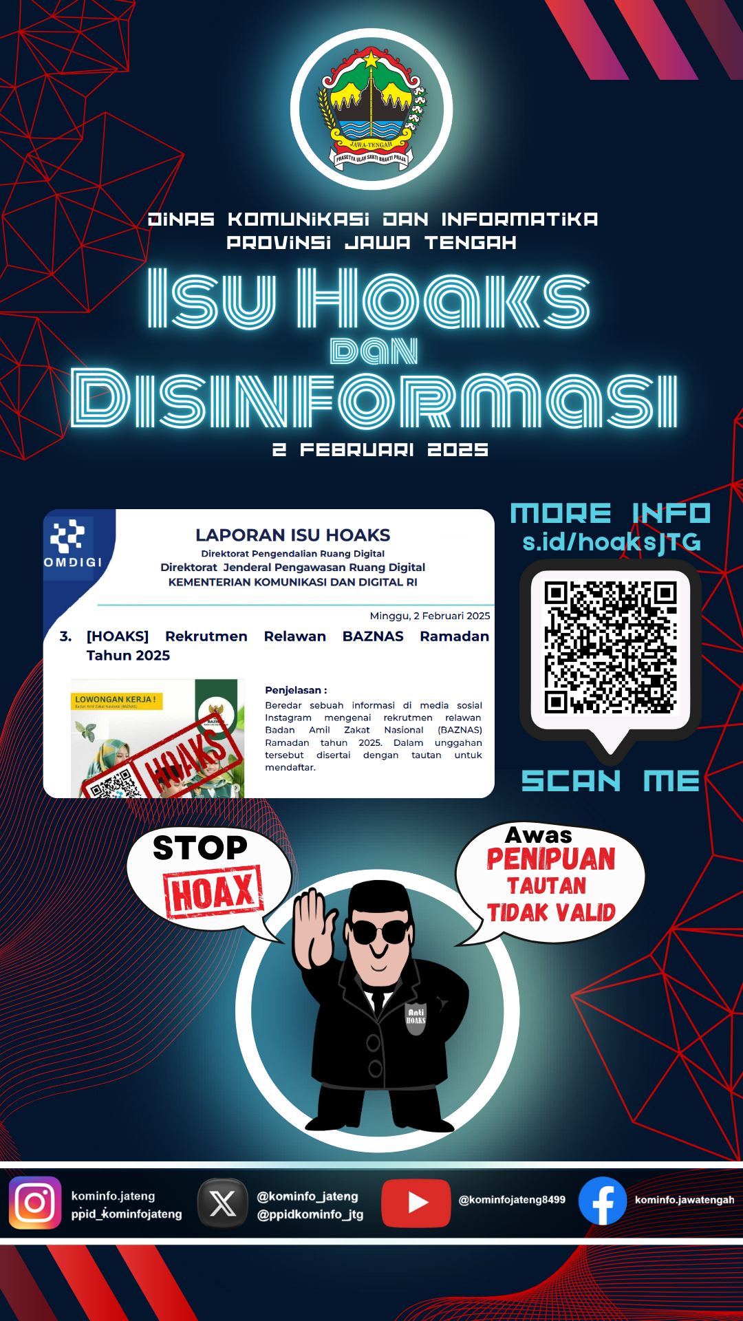 Isu Hoaks dan Disinformasi 2 Februari 2025 Grafis