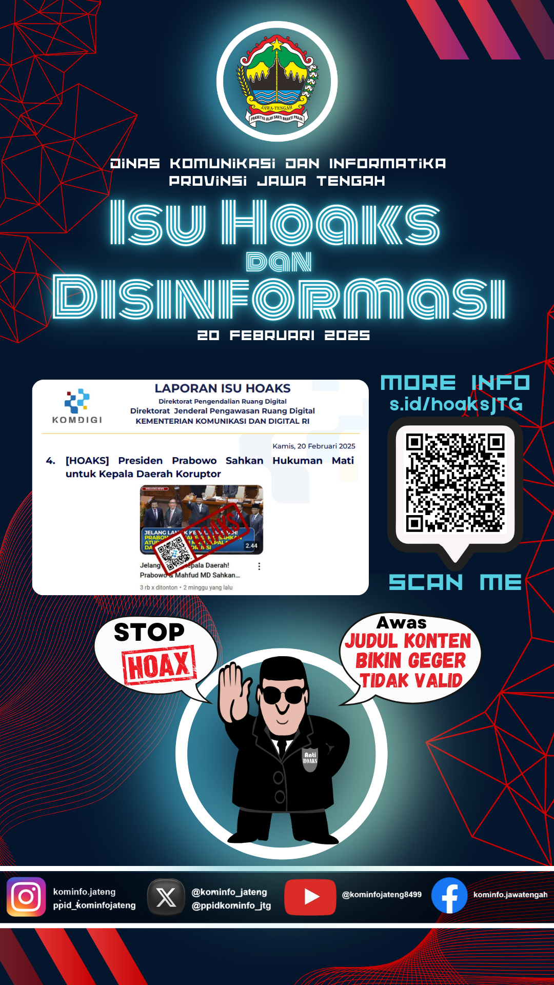 Isu Hoaks dan Disinformasi 20 Februari 2025 Grafis