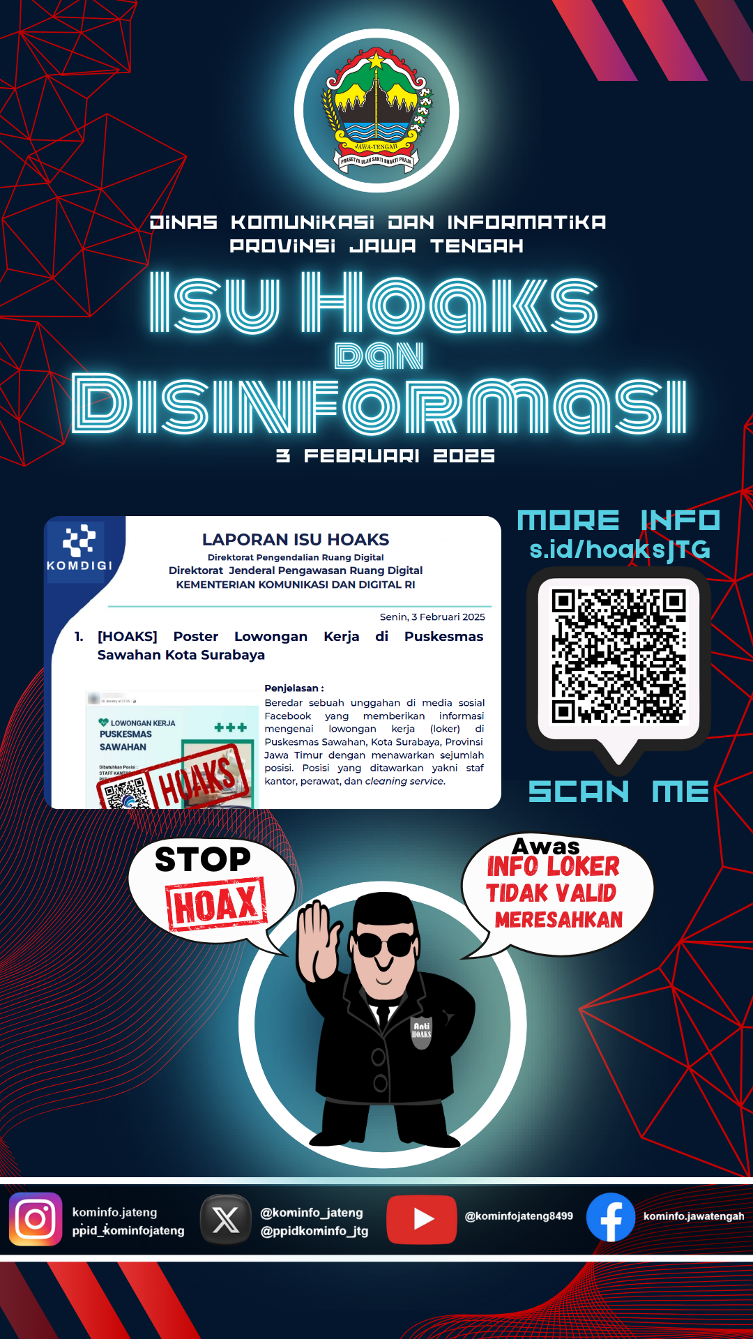 Isu Hoaks dan Disinformasi 3 Februari 2025 Grafis