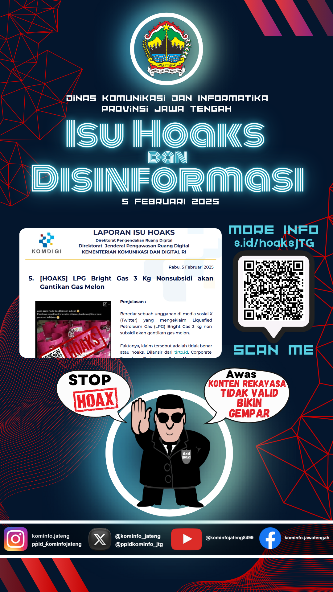 Isu Hoaks dan Disinformasi 5 Februari 2025 grafis