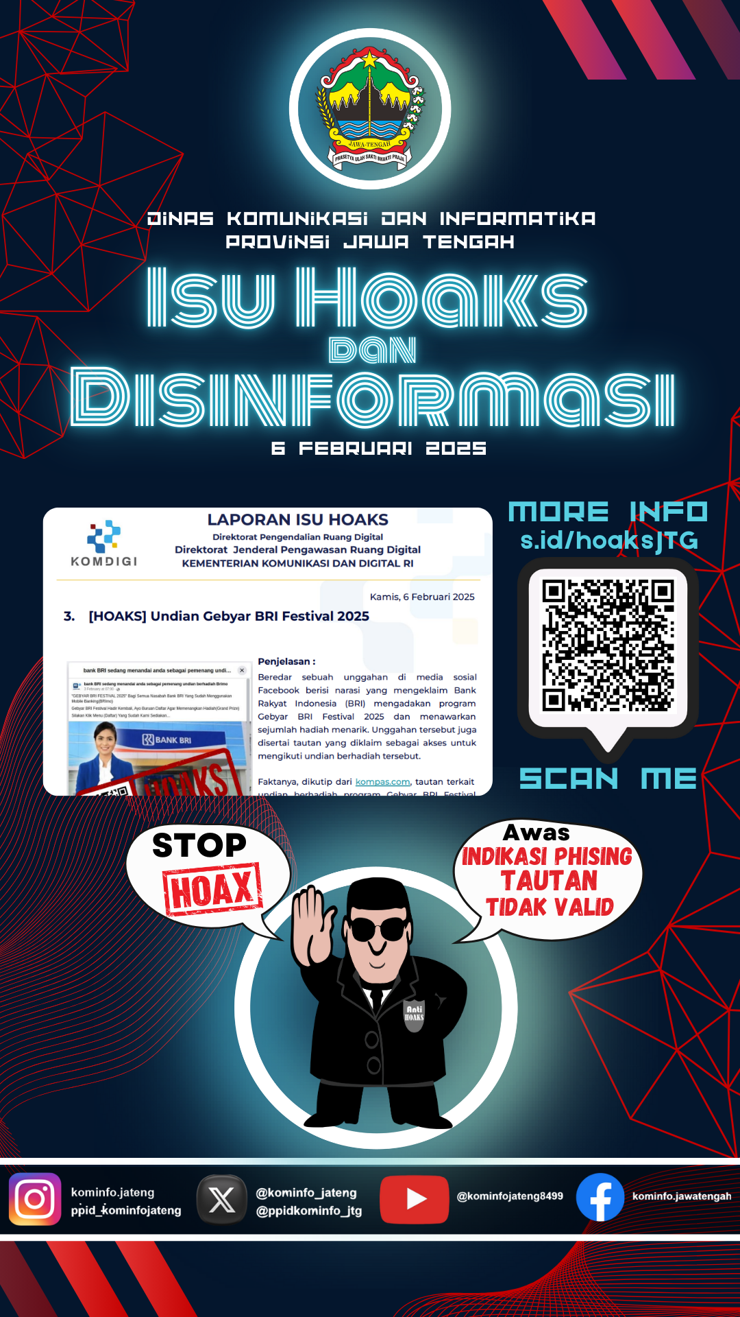 Isu Hoaks dan Disinformasi 6 Februari 2025 Grafis