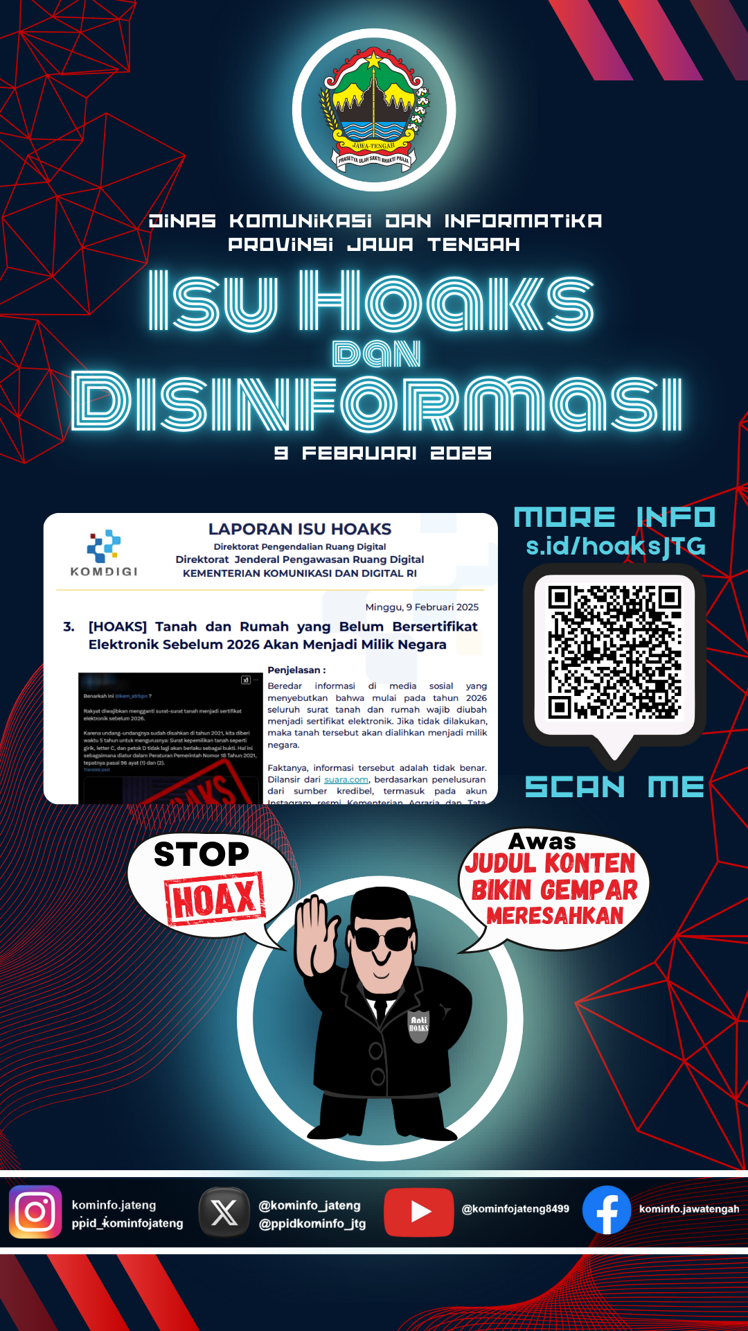 Isu Hoaks dan Disinformasi 9 Februari 2025