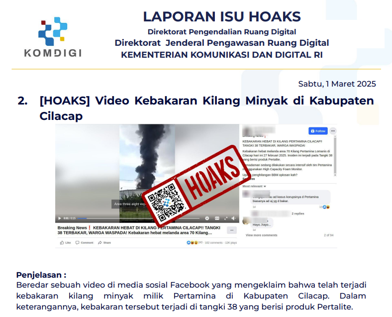 Isu Hoaks 1 Maret 2025