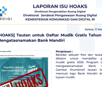 Isu Hoaks 11 Maret 2025