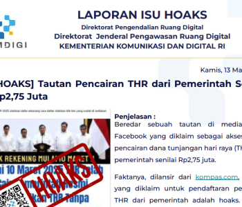 Isu Hoaks 13 Maret 2025