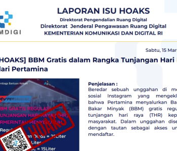 Isu Hoaks 15 Maret 2025