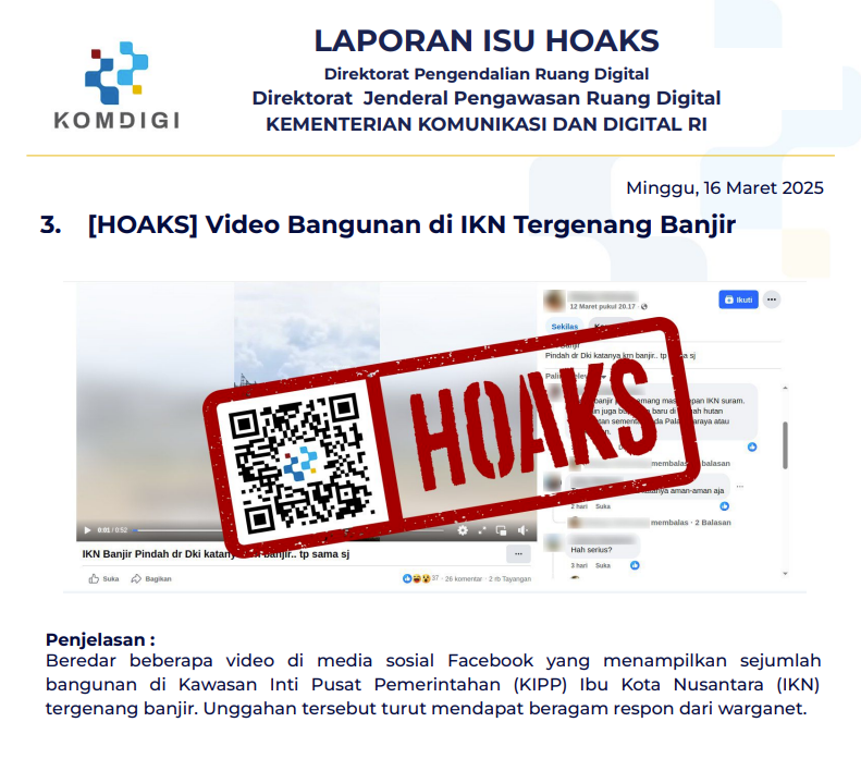 Isu Hoaks 16 Maret 2025