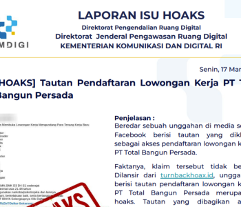 Isu Hoaks 17 Maret 2025