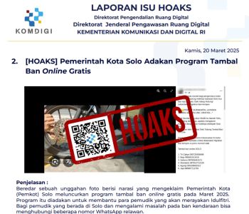 Isu Hoaks 20 Maret 2025