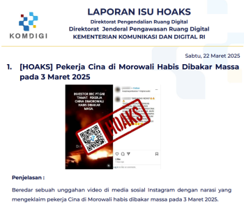Isu Hoaks 22 Maret 2025