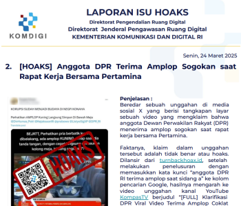 Isu Hoaks 24 Maret 2025