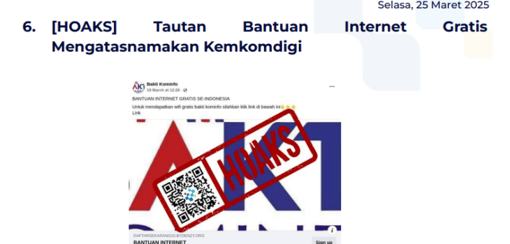 Isu Hoaks 25 Maret 2025