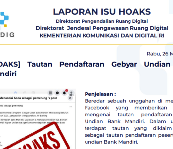 Isu Hoaks 26 Maret 2025
