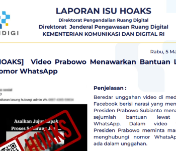 Isu Hoaks 5 Maret 2025