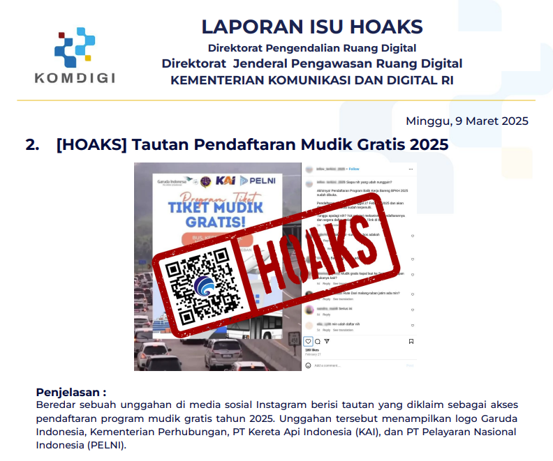 Isu Hoaks 9 Maret 2025