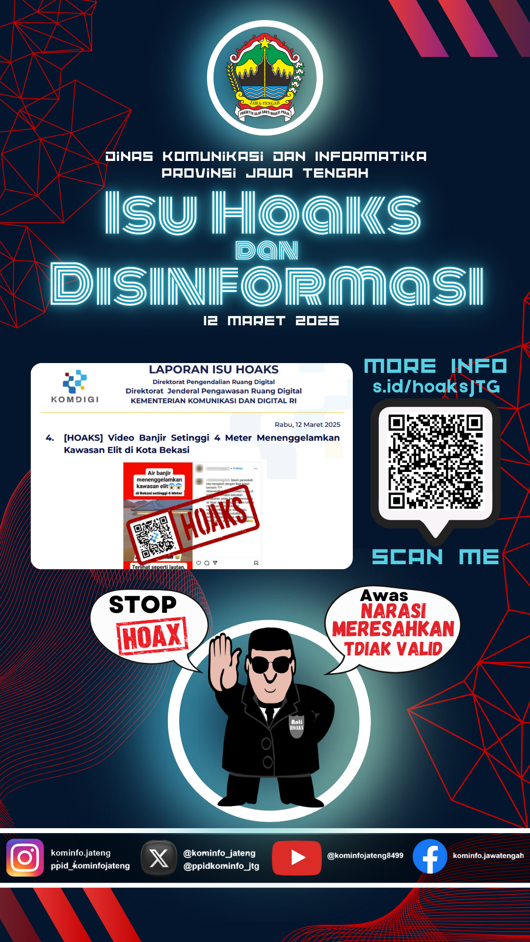 Isu Hoaks dan Disinformasi 12 Maret 2025 Grafis