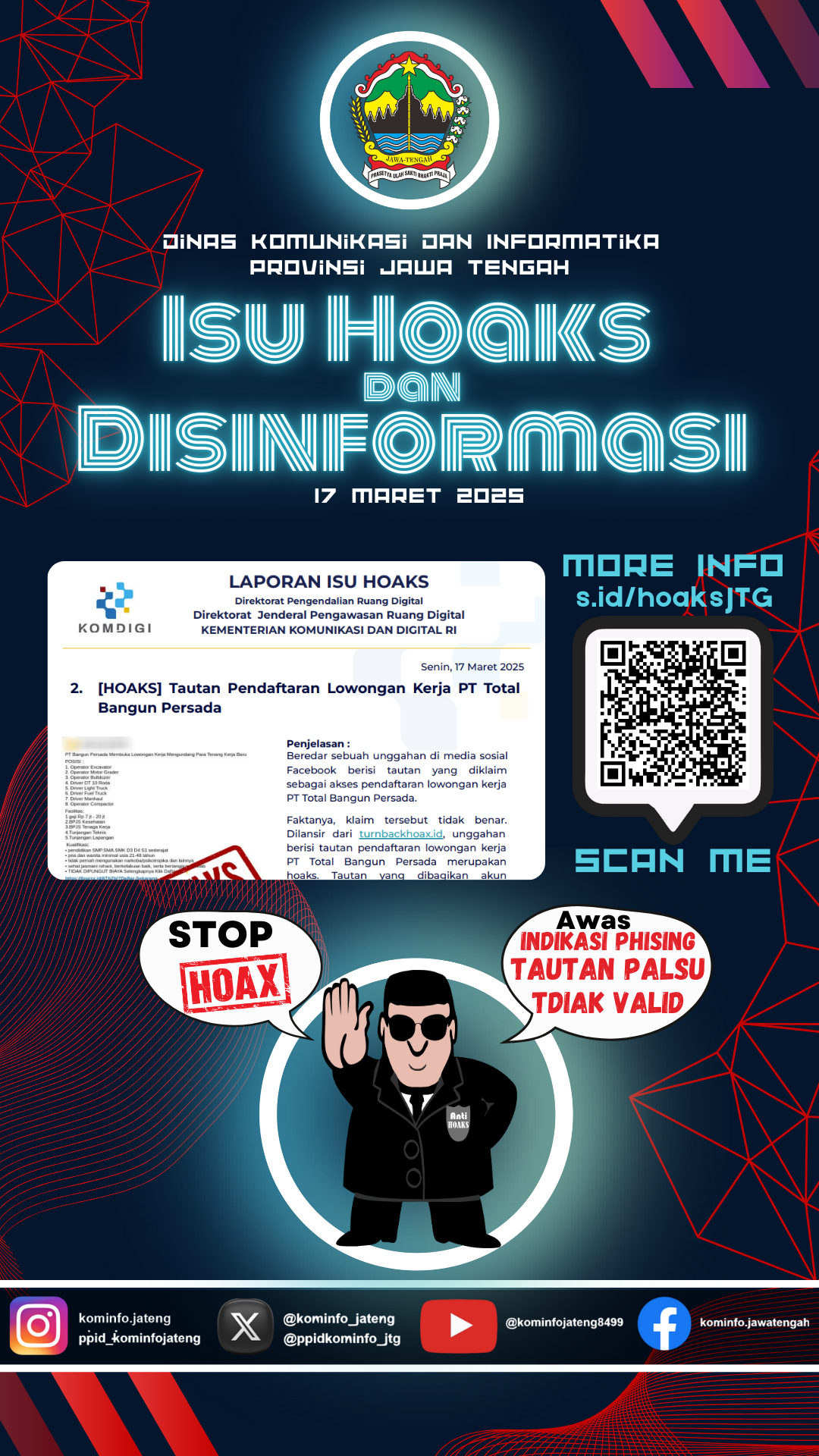 Isu Hoaks dan Disinformasi 17 Maret 2025 Grafis