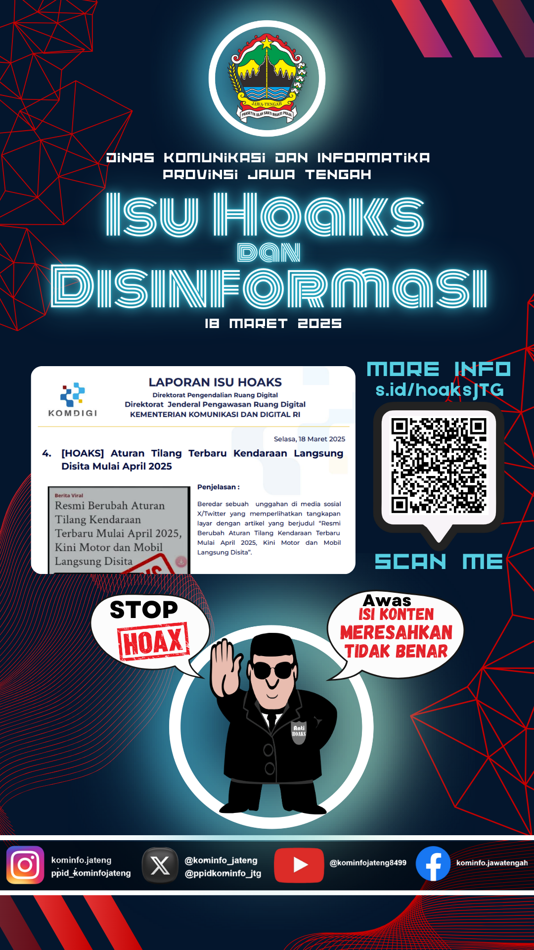 Isu Hoaks dan Disinformasi 18 Maret 2025 Grafis