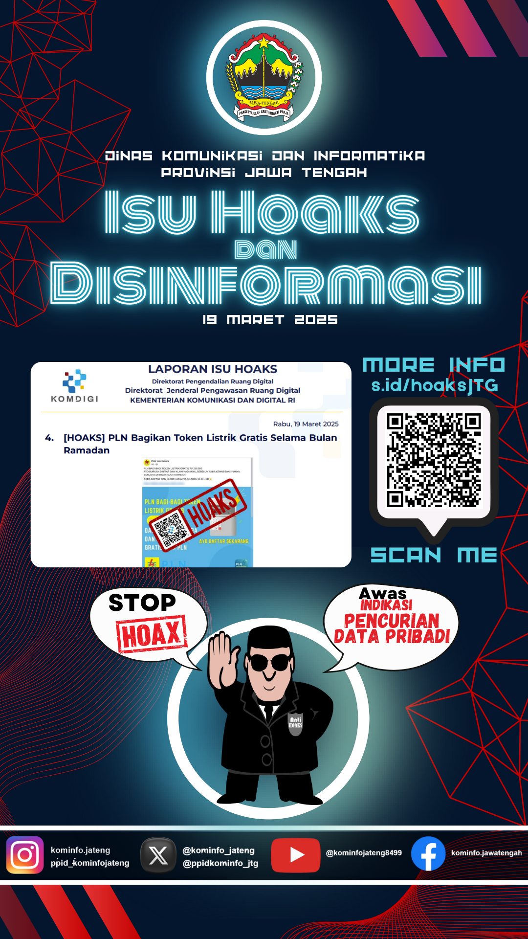 Isu Hoaks dan Disinformasi 19 Maret 2025 Grafis