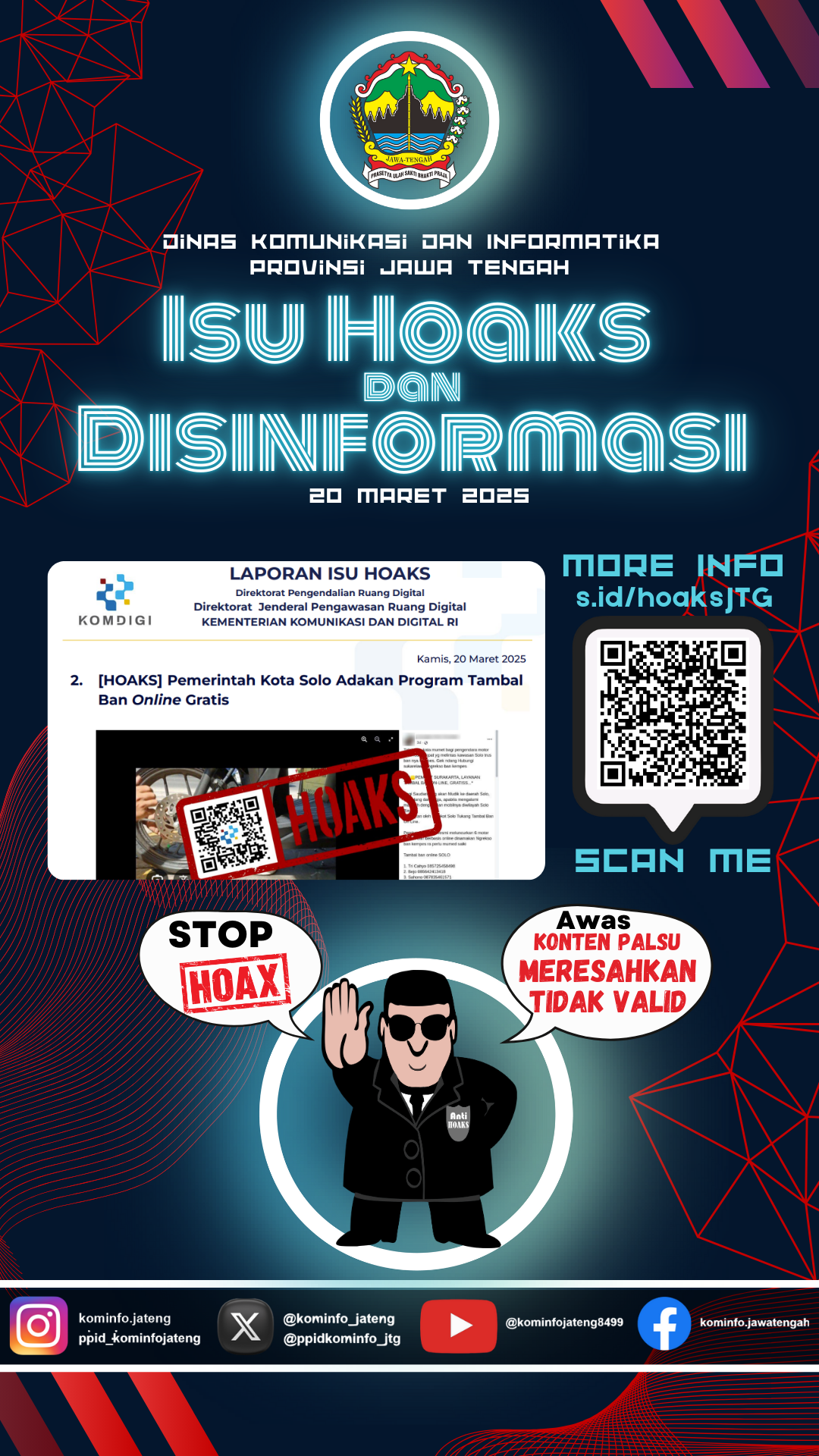 Isu Hoaks dan Disinformasi 20 Maret 2025 Grafis