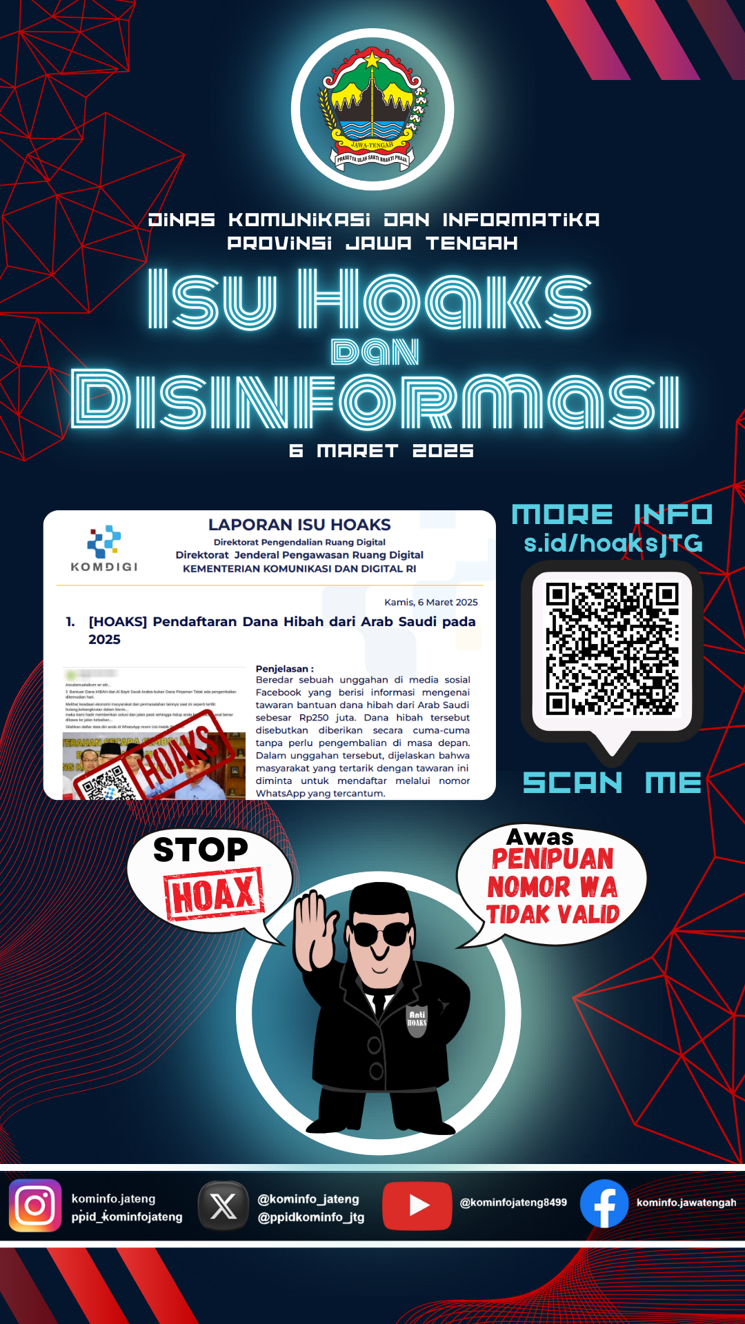 Isu Hoaks dan Disainformasi 6 Maret 2025 Grafis