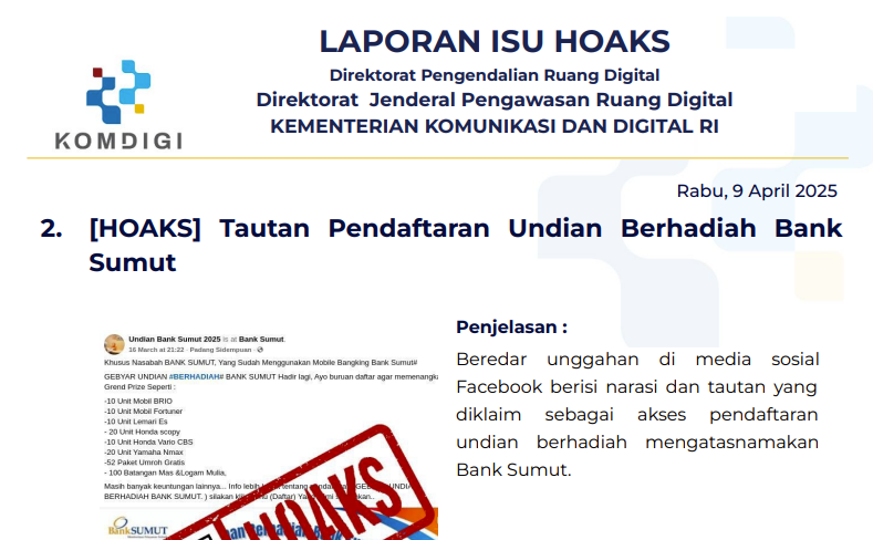 Isu Hoaks 10 April 2025