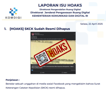 Isu Hoaks 22 April 2025