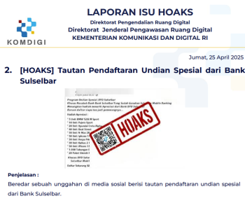 Isu Hoaks 25 April 2025