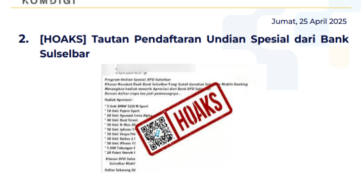 Isu Hoaks 25 April 2025