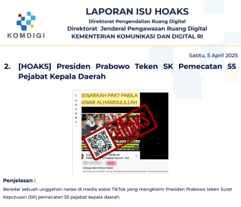 Isu Hoaks 5 April 2025