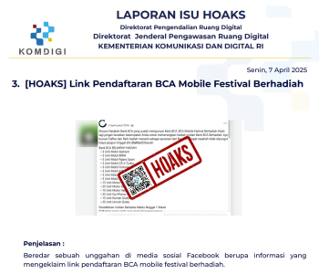 Isu Hoaks 7 April 2025
