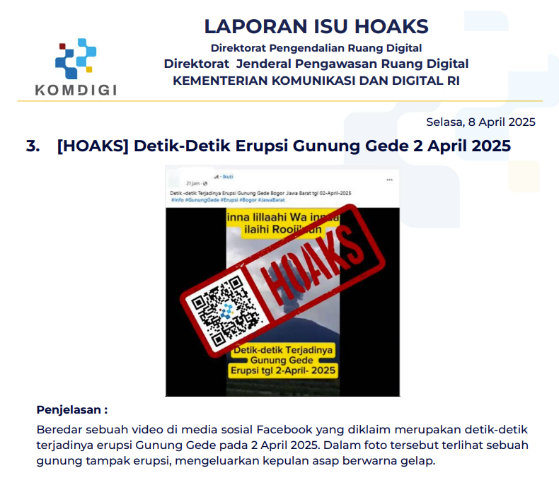 Isu Hoaks 8 April 2025