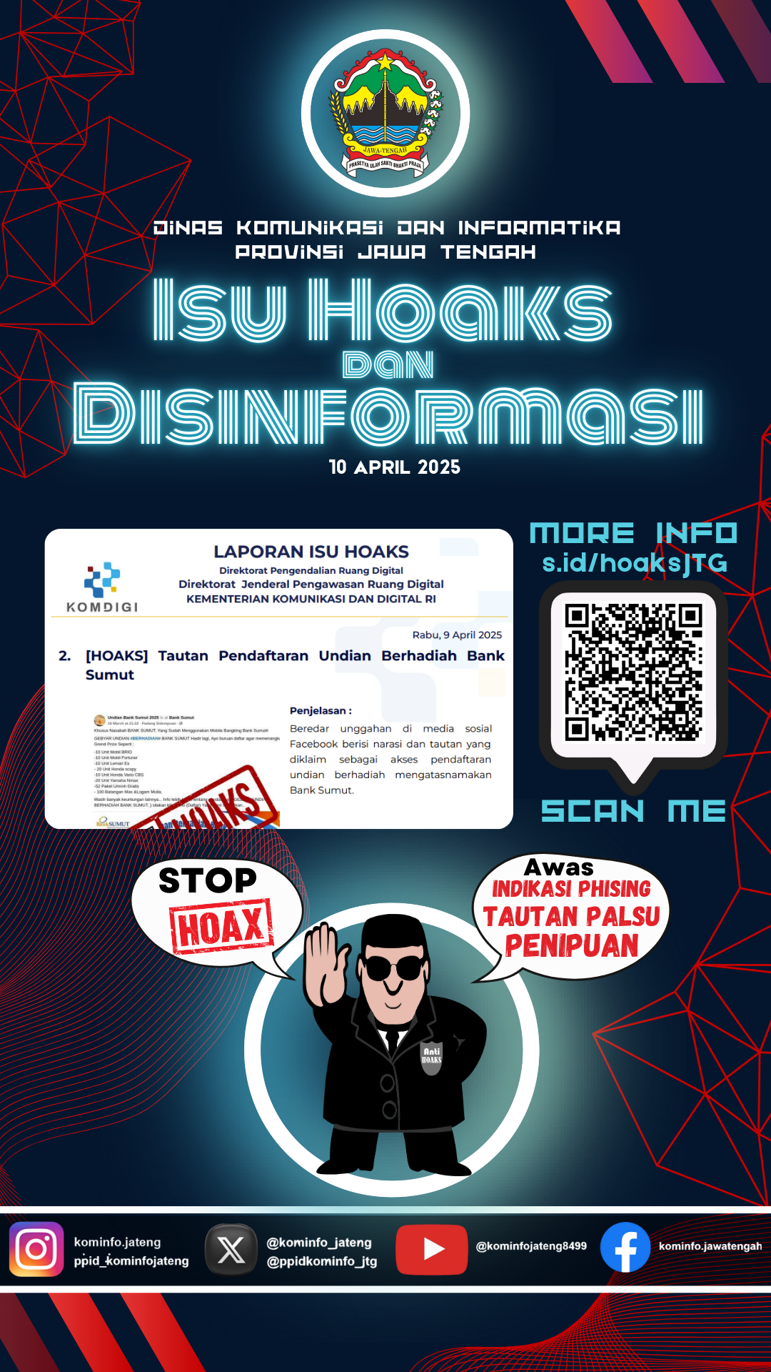 Isu Hoaks dan Disinformasi 10 Maret 2025 Grafis