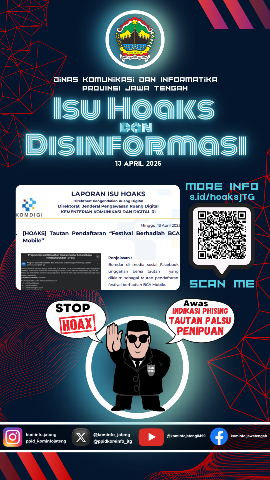 Isu Hoaks dan Disinformasi 13 Maret 2025 Grafis