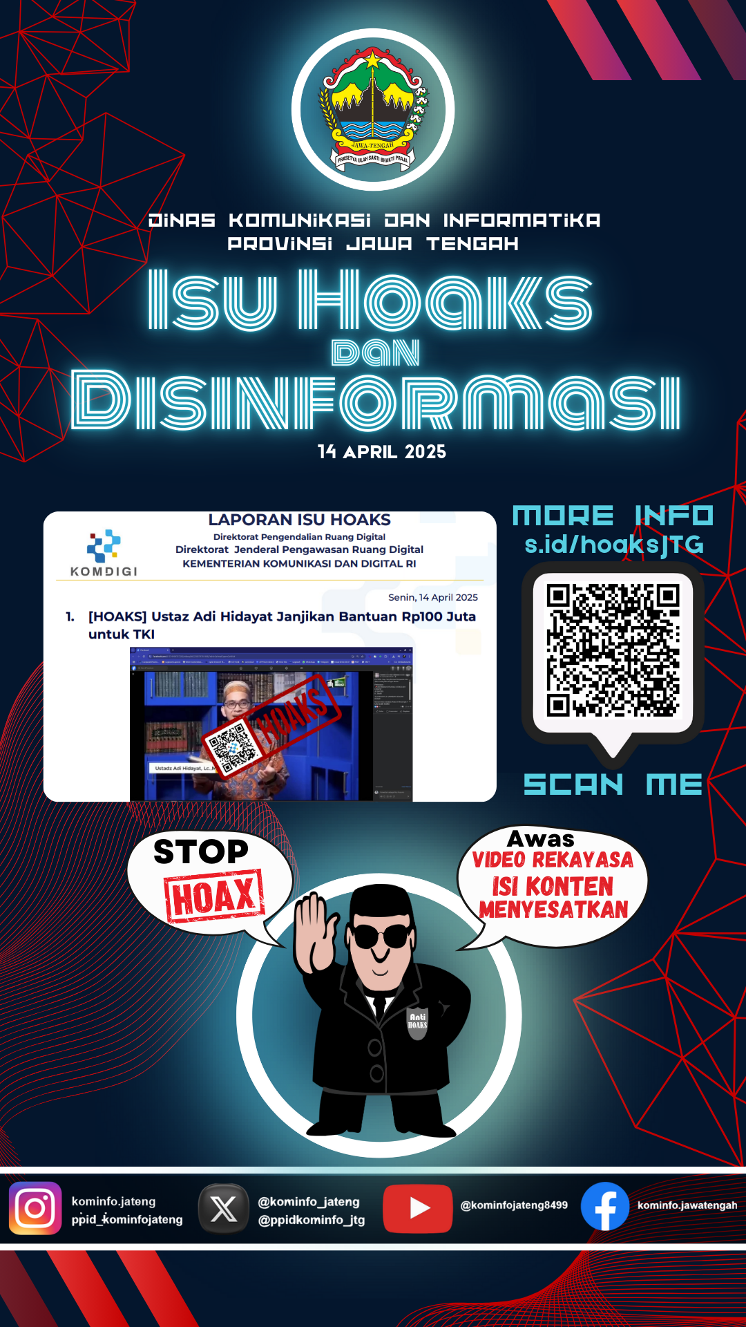 Isu Hoaks dan Disinformasi 14 Maret 2025 Grafis
