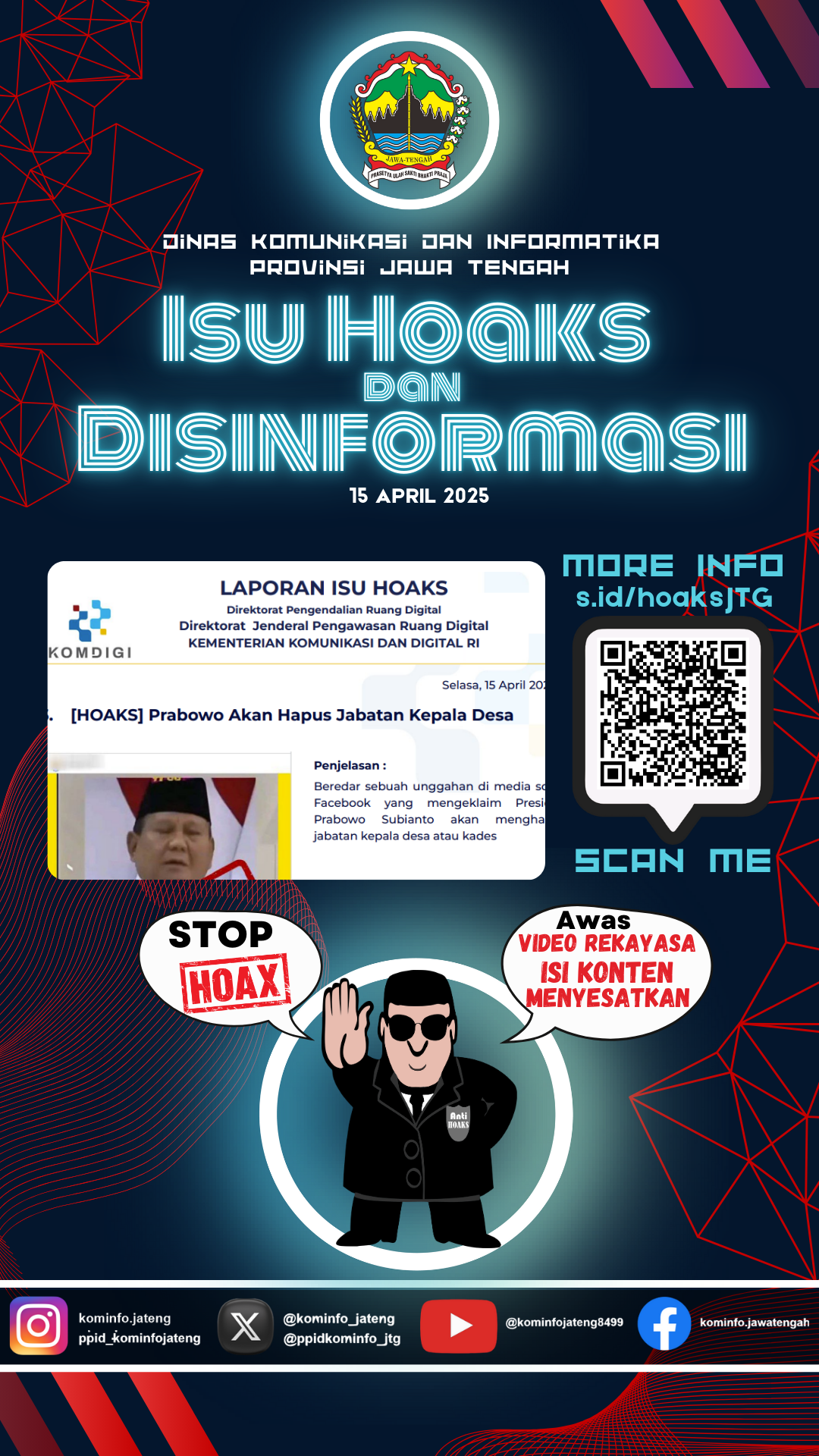 Isu Hoaks dan Disinformasi 15 Maret 2025 Grafis