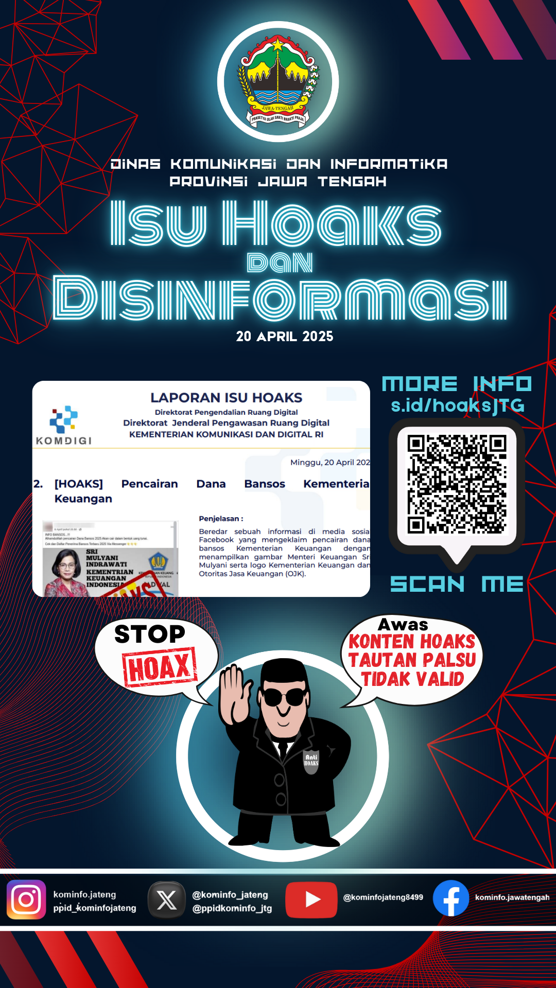 Isu Hoaks dan Disinformasi 20 April 2025 Grafis