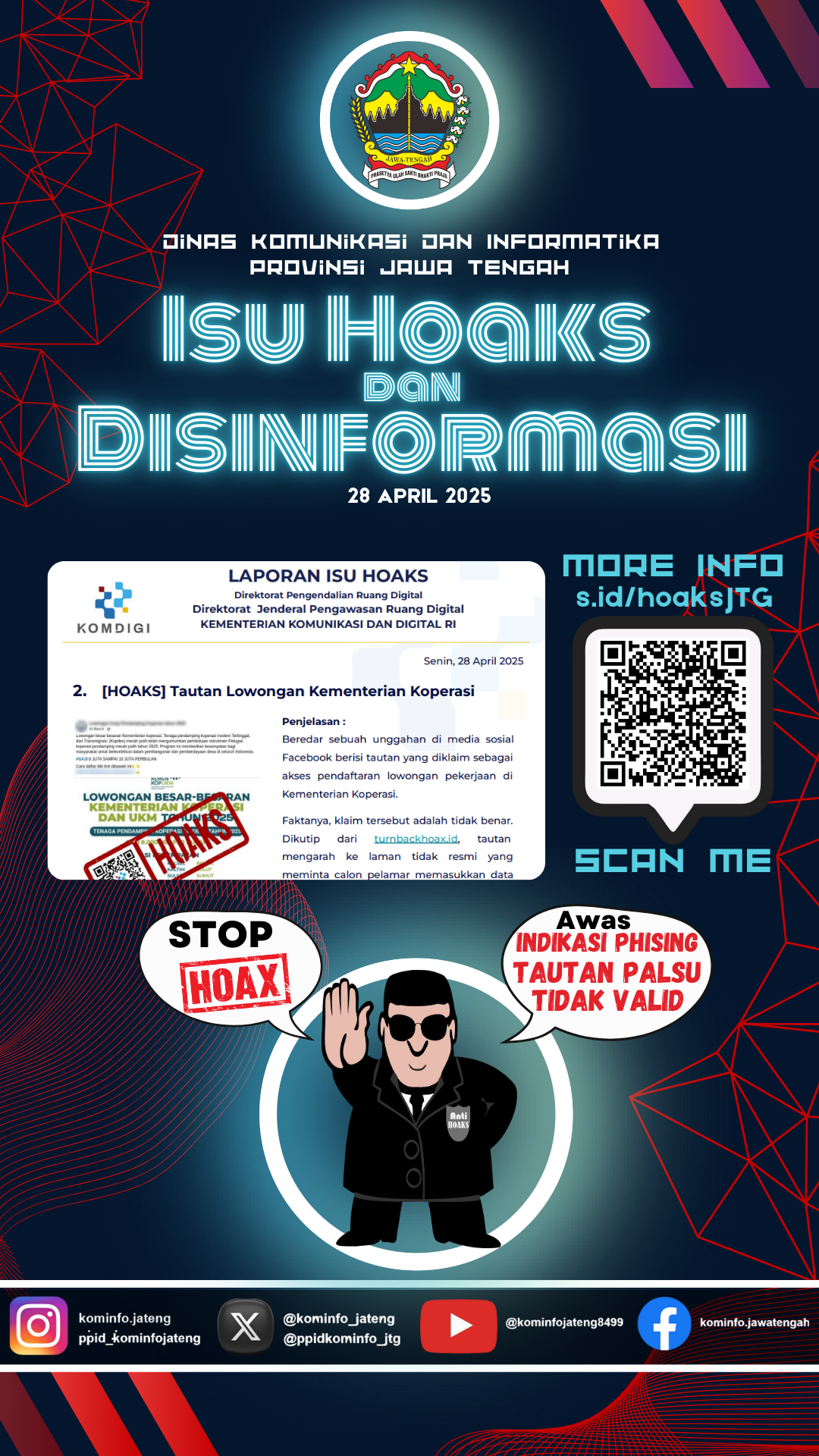 Isu Hoaks dan Disinformasi 28 April 2025 Grafis
