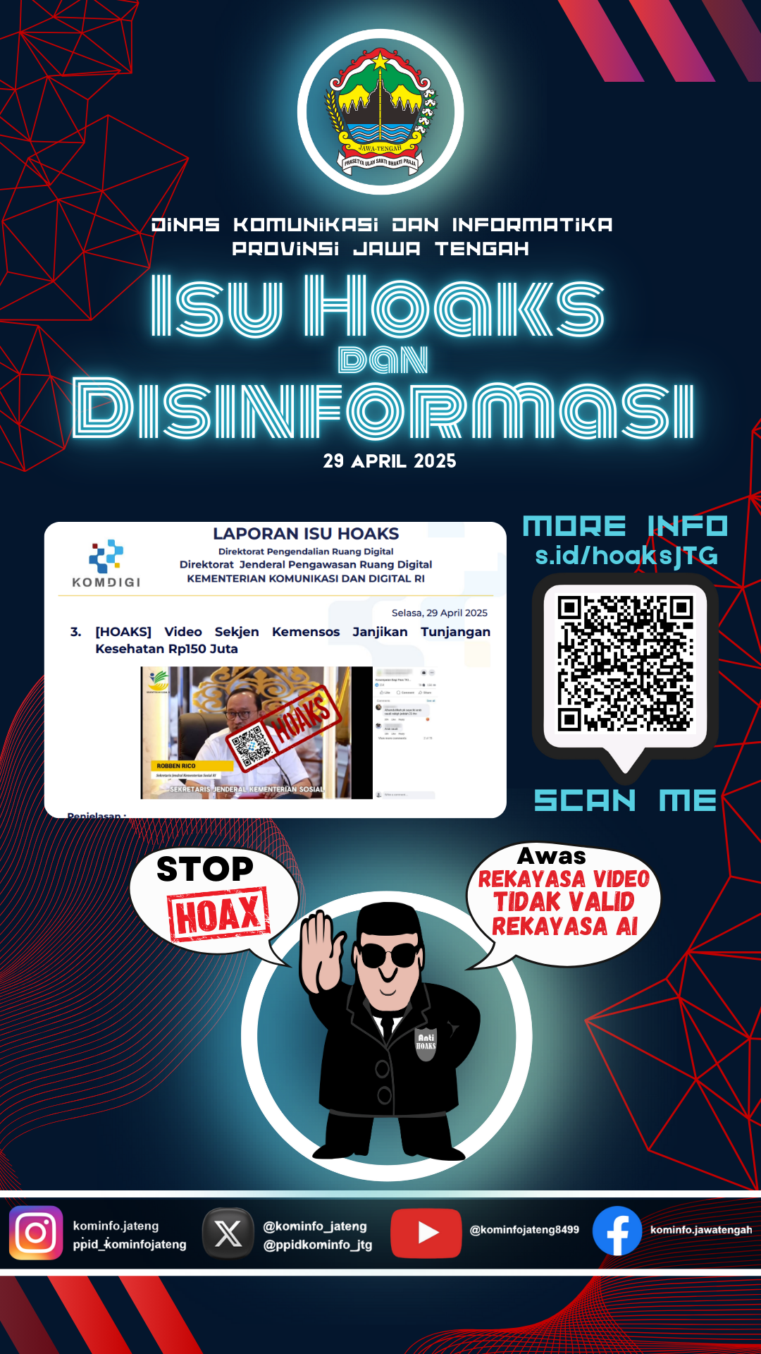 Isu Hoaks dan Disinformasi 29 April 2025 Grafis