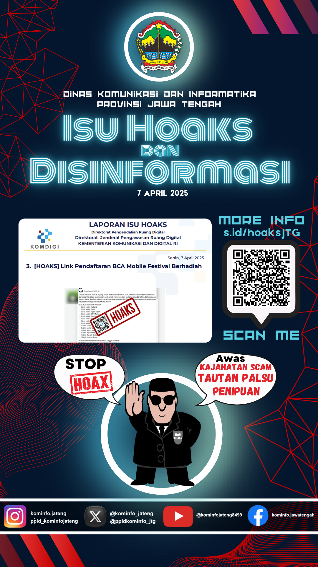 Isu Hoaks dan Disinformasi 7 April 2025 Grafis